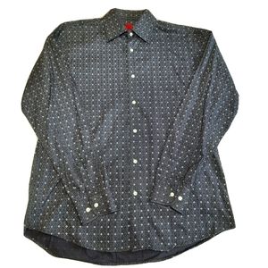 Saks Fifth Avenue Blue All Over Print Button Down Shirt